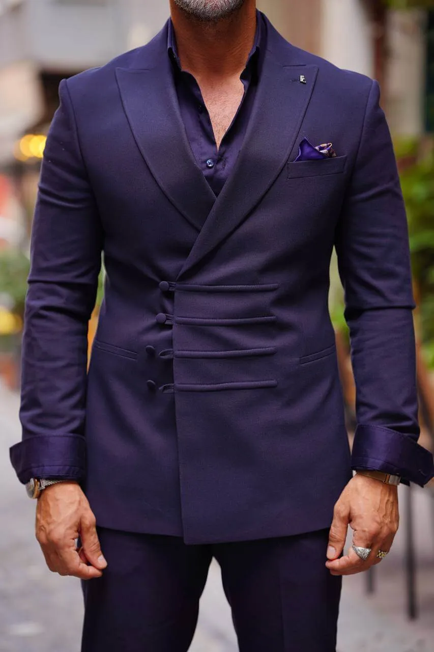 Midnight Cascade Navy Suit