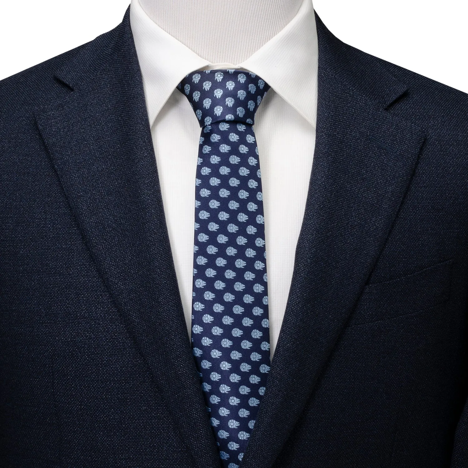 Millennium Falcon Blue Tonal Mens Tie