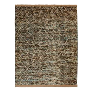 Multicolored Modern Wool Rug - 9'2'' x 11'3''