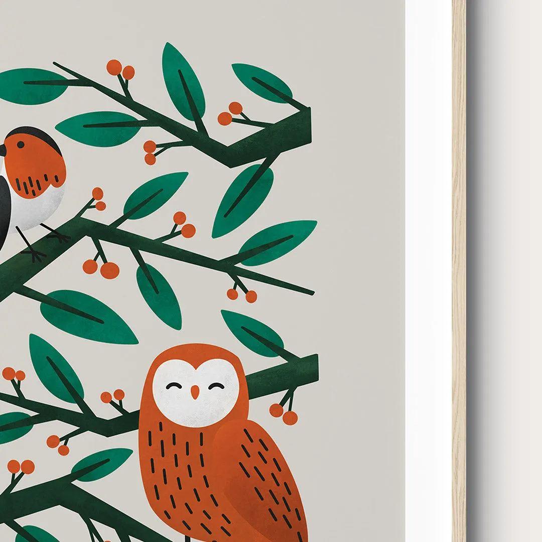 Neutral Scandi Woodland Animals Nursery Prints Set Of 3