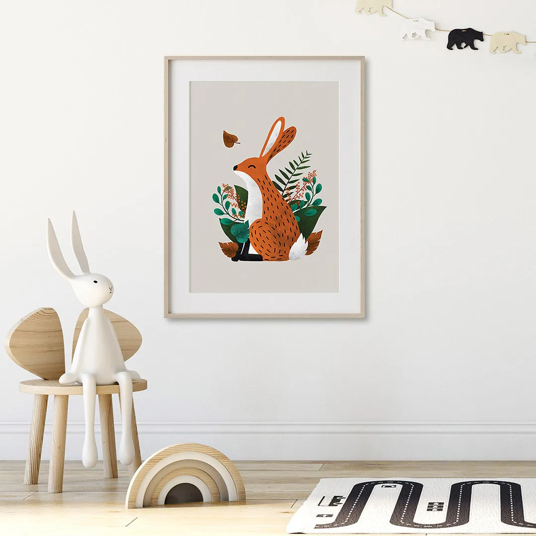 Neutral Scandi Woodland Animals Nursery Prints Set Of 3