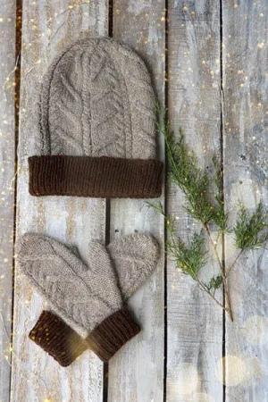 Nutmeg Hat and Mitten Set