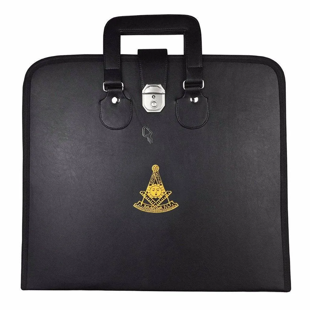 Past Master Blue Lodge Apron Case - Black Imitation Leather MM, WM, Provincial