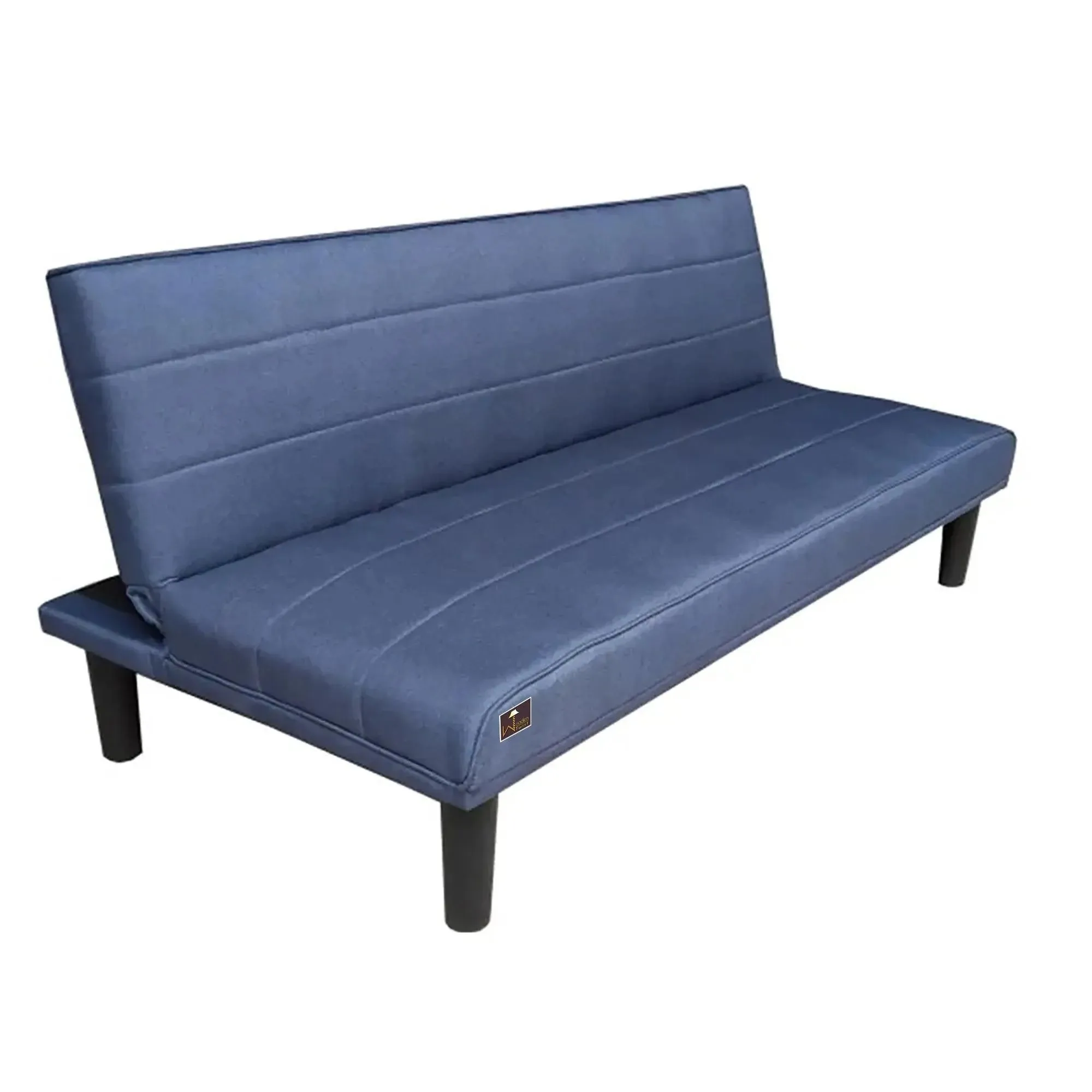 Penny Navy Blue Leatherette 3 Seater Sofa Cum Bed For Living Room