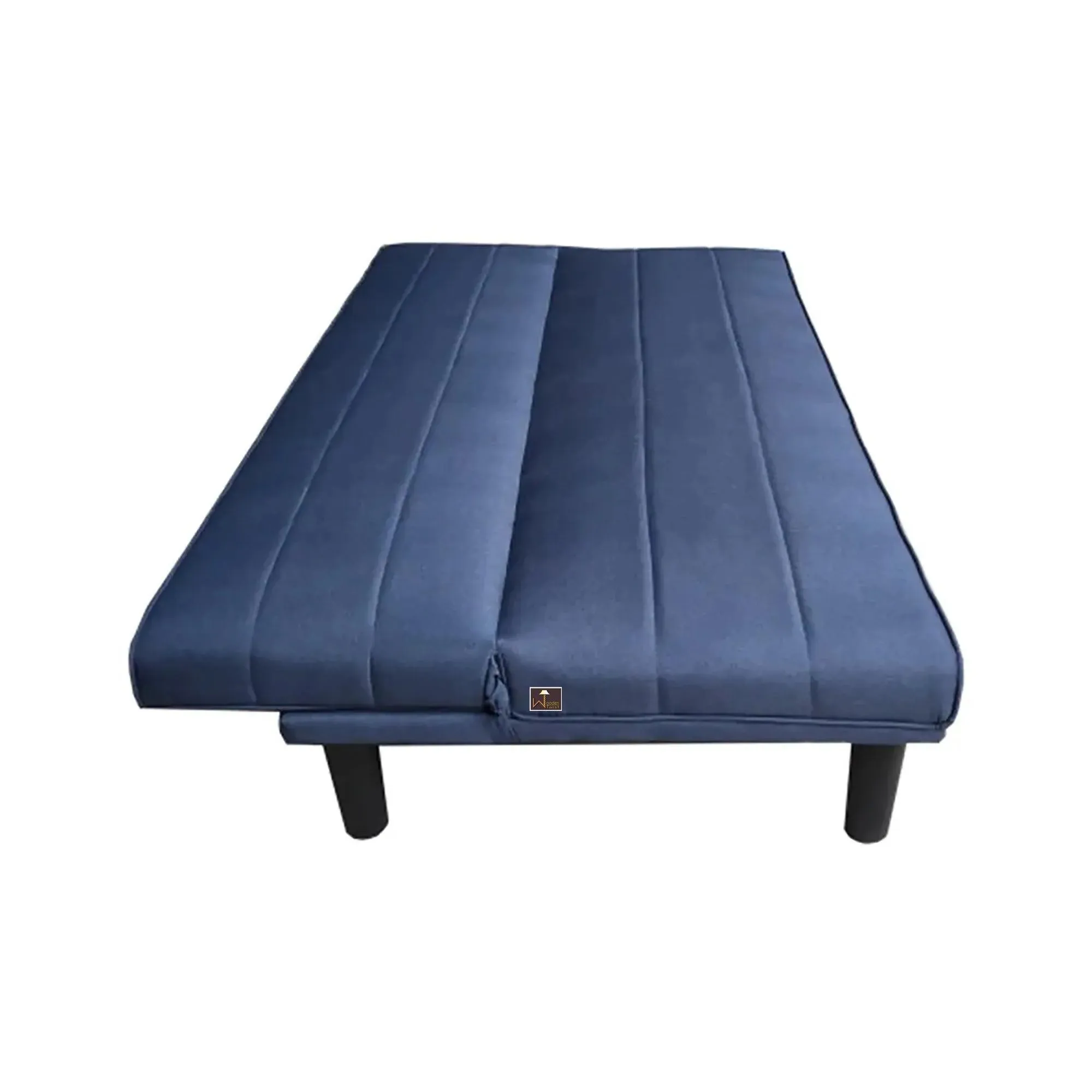 Penny Navy Blue Leatherette 3 Seater Sofa Cum Bed For Living Room