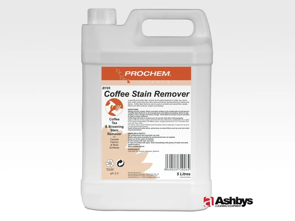 Prochem Coffee Stain Remover B195 5 Ltr