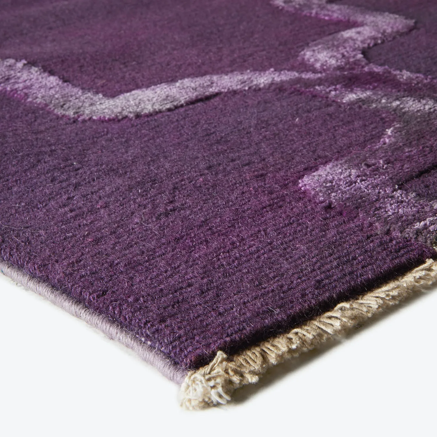 Purple Samsara Wool Rug - 5'1" x 6'