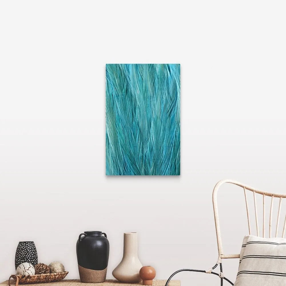 "Blue Feathers" Canvas Wall Art