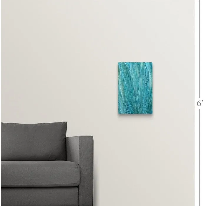 "Blue Feathers" Canvas Wall Art