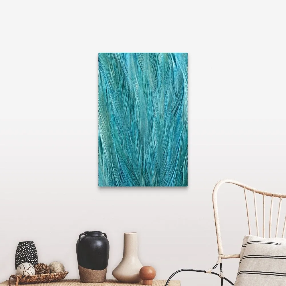 "Blue Feathers" Canvas Wall Art