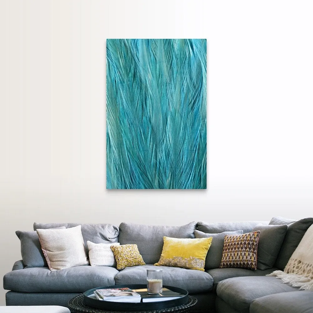 "Blue Feathers" Canvas Wall Art