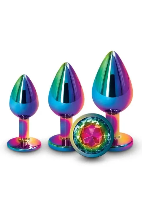 Rear Assets 3-Piece Anal Plug Kit -Rainbow Gems