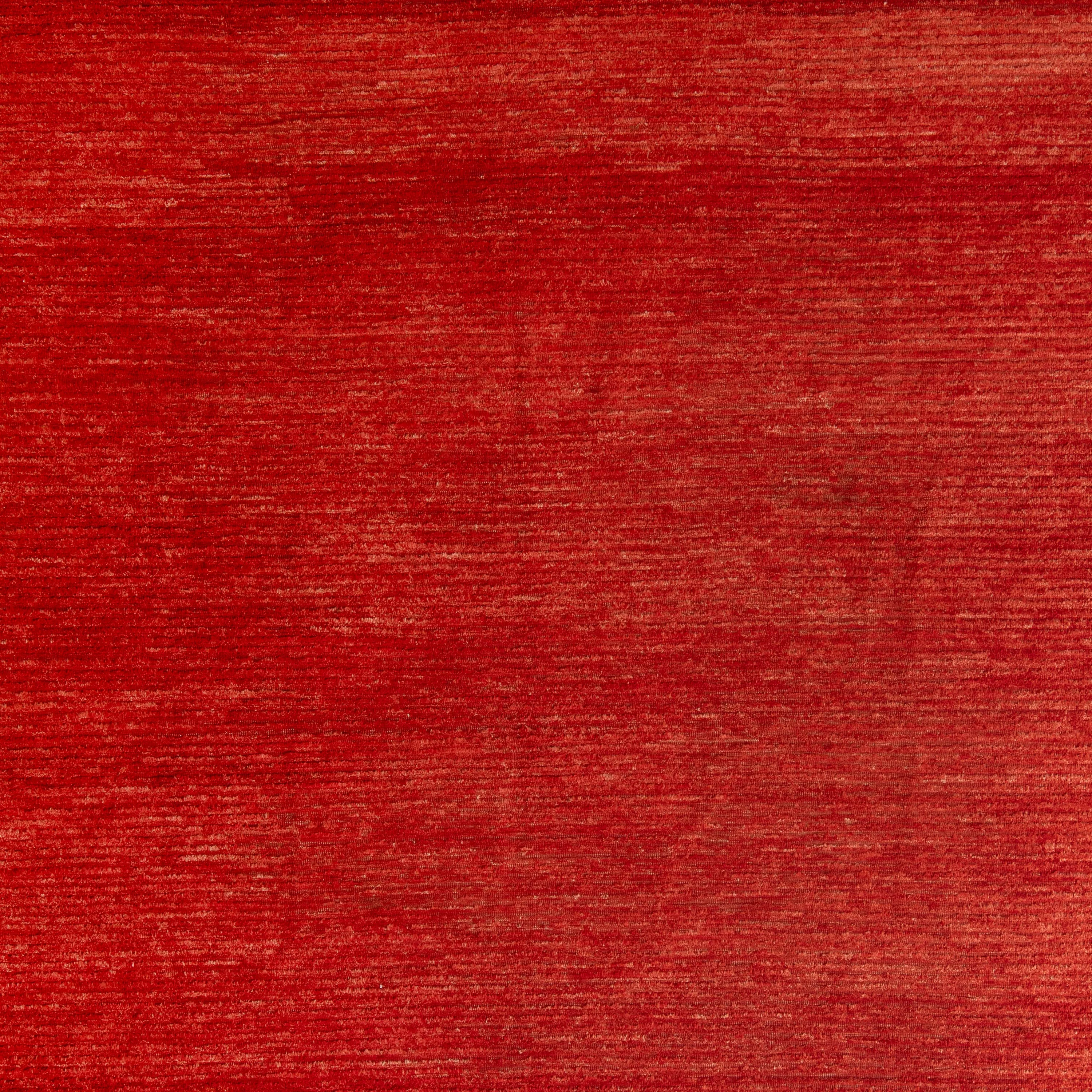 Red Zameen Transitional Wool Rug - 9'1" x 11'10"