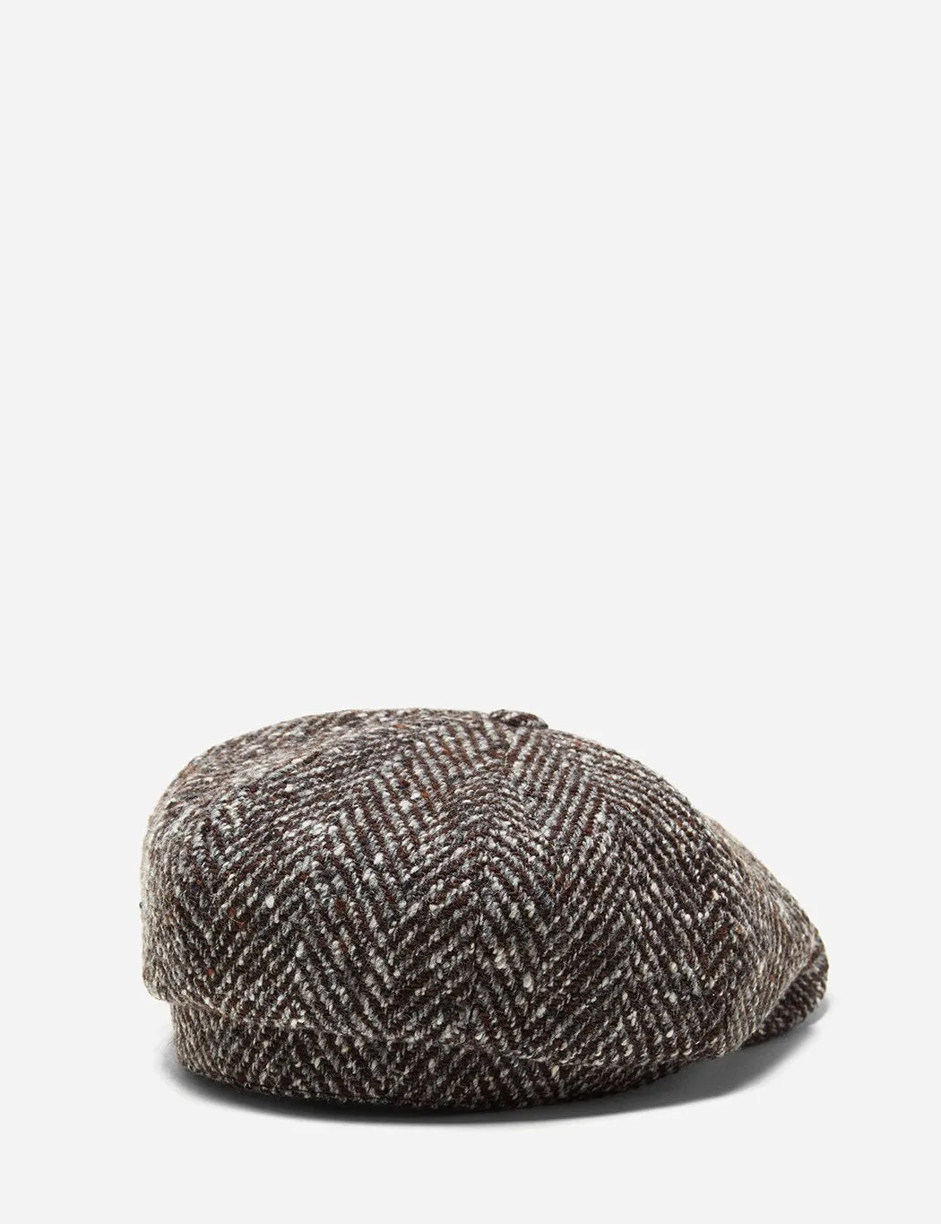 Stetson Hatteras Newsboy Cap (Herringbone) - Grey/Brown