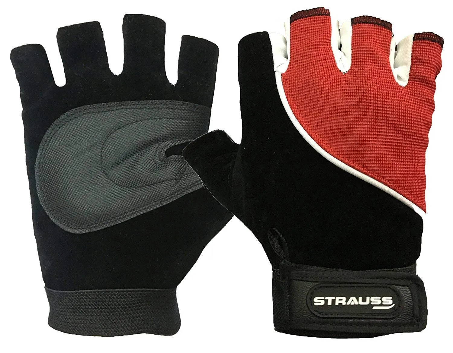 STRAUSS Cycling Gloves, Small (Red)