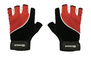 STRAUSS Cycling Gloves, Small (Red)