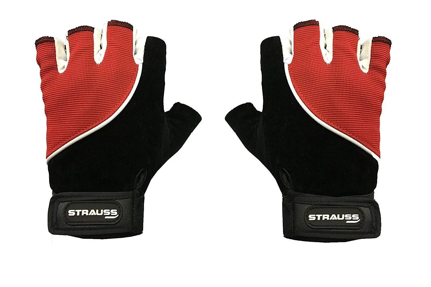 STRAUSS Cycling Gloves, Small (Red)