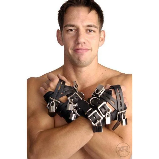 Strict Leather Four-Buckle Suspension Cuffs