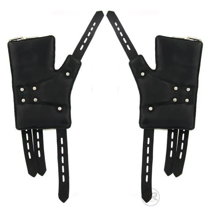 Strict Leather Four-Buckle Suspension Cuffs