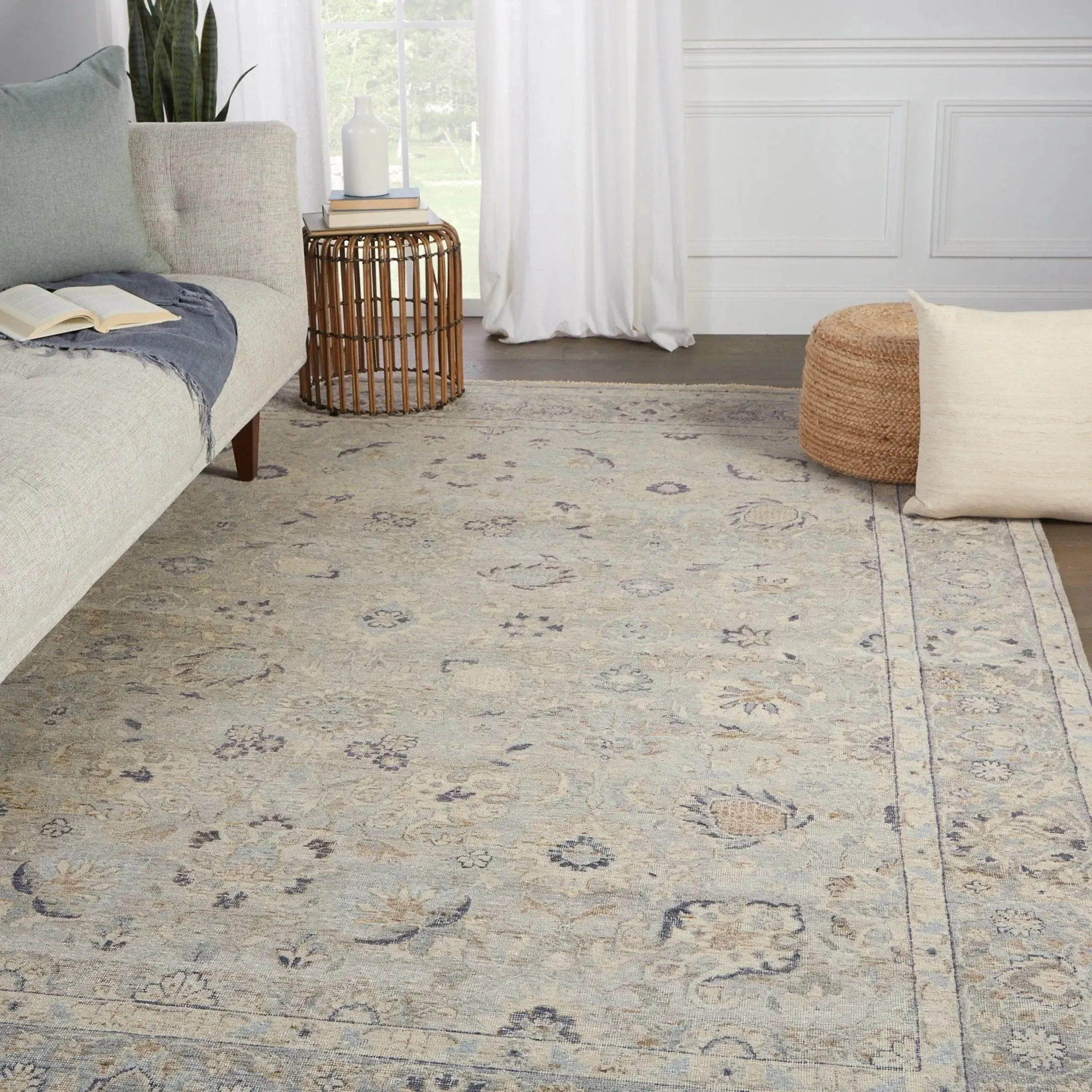 Tierzah TRZ03 Grey/Beige Rug