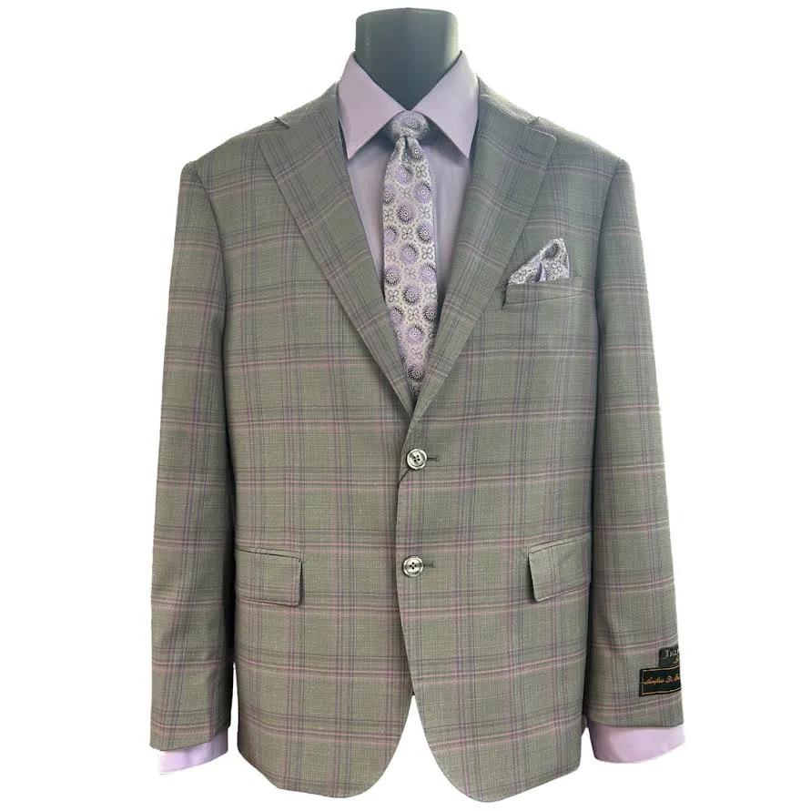 Tiglio Italian Wool Modern Fit Sport Jacket - Grey WP