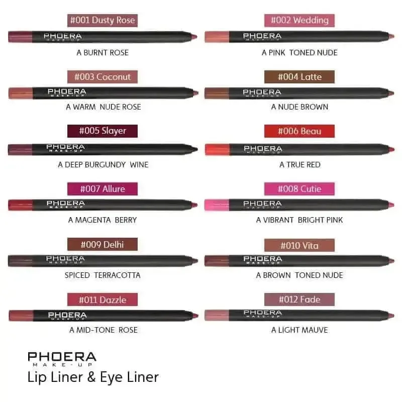 Waterproof Matte Lipliner Pencil - Sexy Red Contour Tint Lipstick