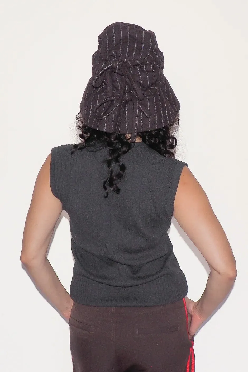 Wool Brown Pinstripe Moth Hat